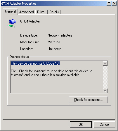 6to4 adapter driver download windows vista